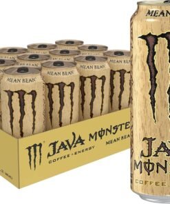 Monster Energy Java Monster Mean Bean, Coffee + Energy Drink, 15 Fl Oz (Pack of 12)
