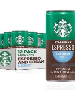 スターバックス レディ トゥ ドリンク コーヒー、エスプレッソ & クリーム ライト、6.5 オンス缶 (12 パック) (パッケージは異なる場合があります)